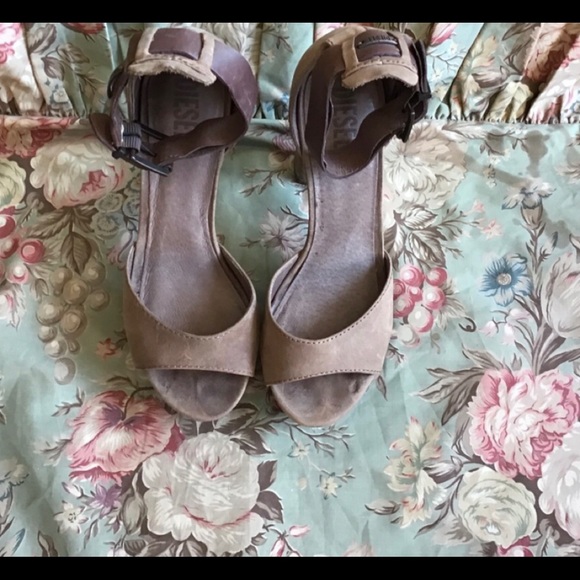 Diesel Distressed Leather Ankle Strap Sandals Sz 7 - Picture 5 of 14